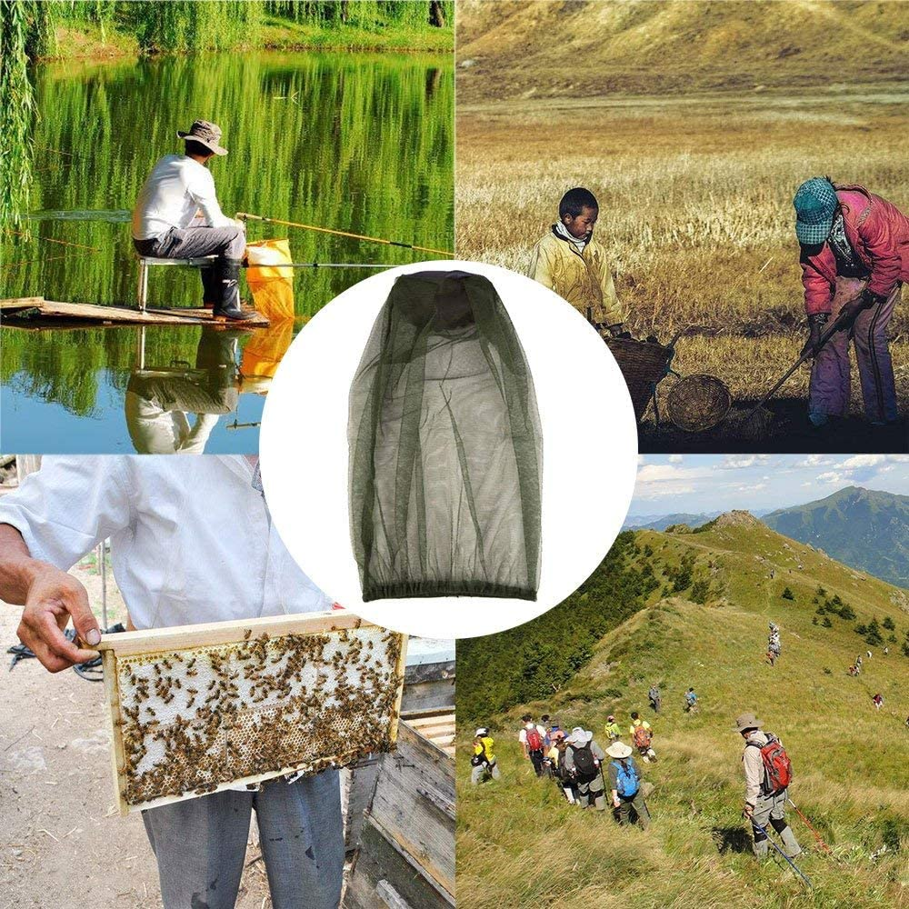 2 PACK Mosquito Repellent Mesh Head Net, T Tersely Face Netting Mask for Bugs, Gnats, No See Ums and Other Insects, Protection for Any Outdoor Lover- with Two Free Carry Bags image number 5