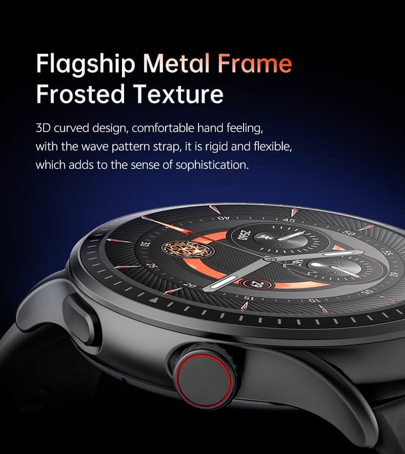 Dandjoo GTR3 Aura Smart Watch (Grey) 1.43&rdquo; AMOLED HD Display, Bluetooth Calling, Remote Camera Control, Voice Assistance, Compatible with Android/Ios, 100+ Sports Modes, Waterproof 3 ATM. - Grey, Grey image number 5