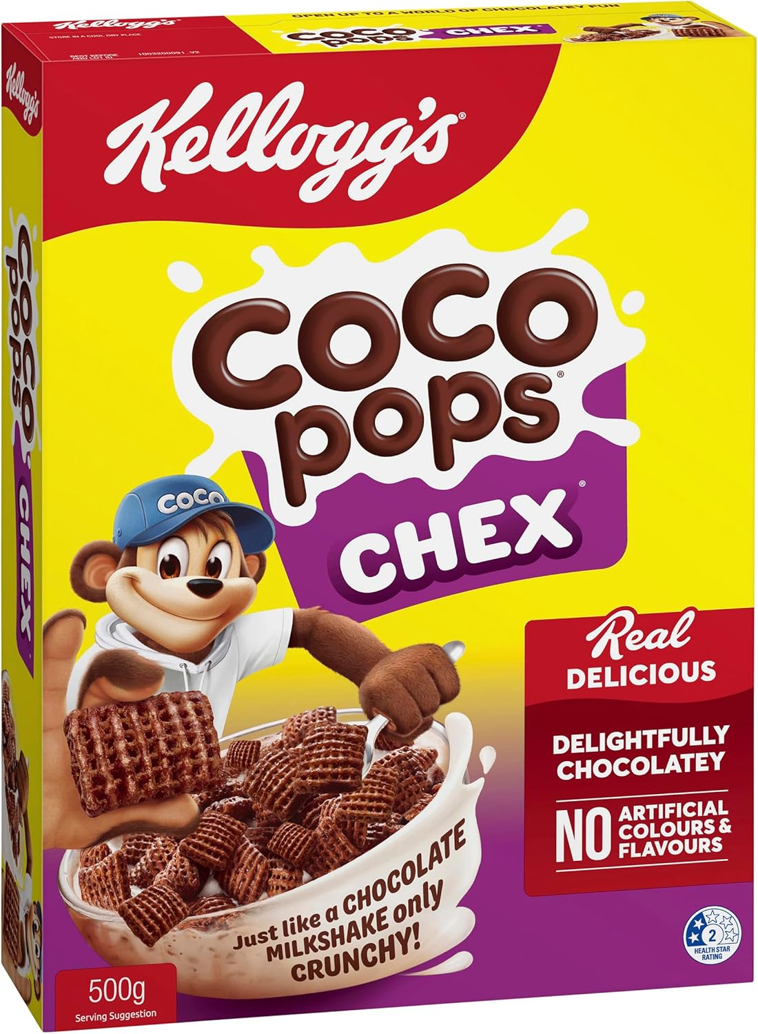 Kellogg'S Coco Pops Chex Chocolatey Breakfast Cereal, 500G image number 6
