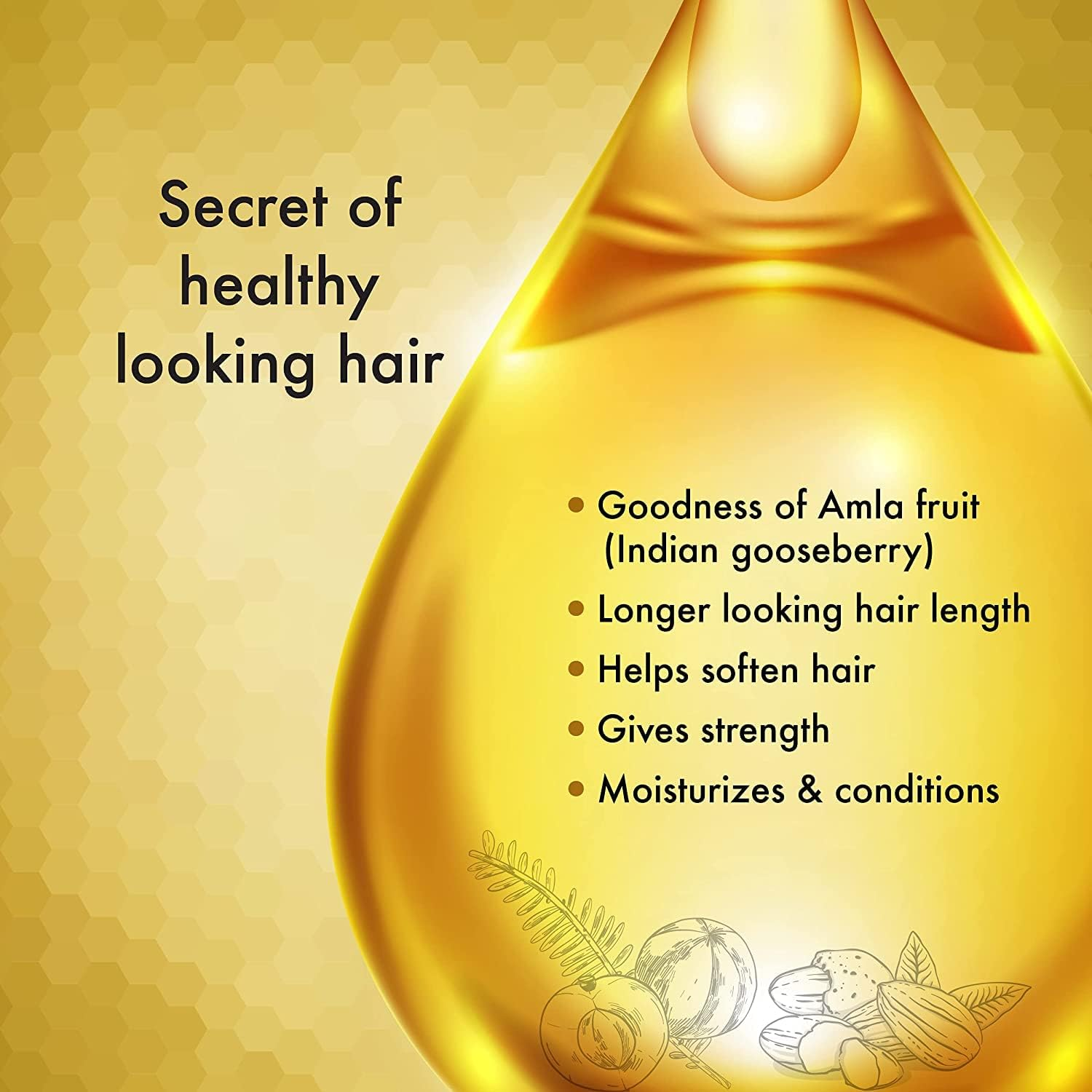Dabur Amla Gold Hair Oil, 300 Ml (Pack of 1)