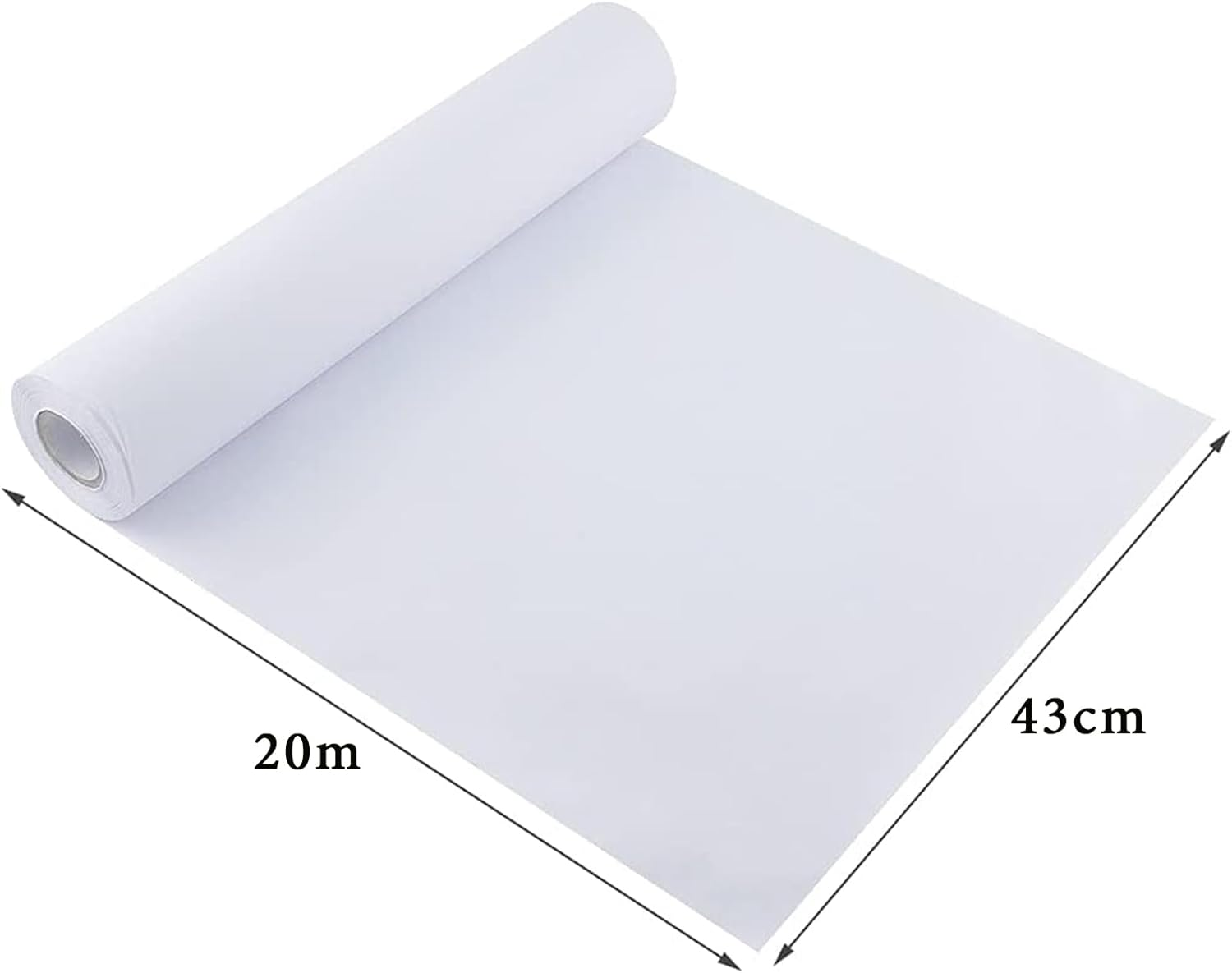 PALUDO Drawing Paper Roll, 43 Cm X 20 M White Paper Roll 80 G/M, Painting Paper Roll Children, Sketch Paper Sketch Roll for Children, Easel Paper, Wall Art, Sketching Crafts, Drawing Wrapping Paper image number 3