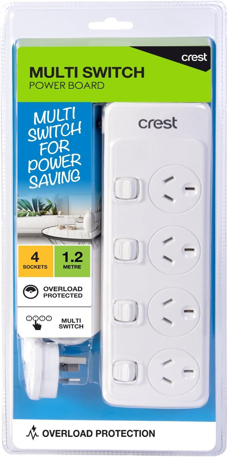 Crest Power Board 4 Sockets 4 Switches image number 2