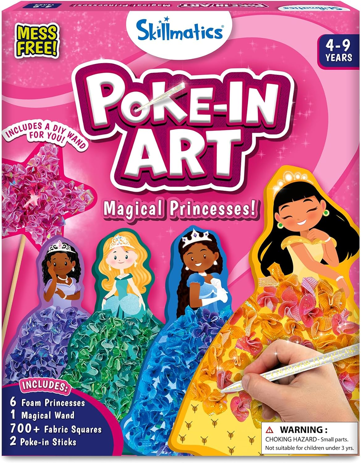 Skillmatics Poke-In Art - Magical Princesses, Mess-Free Fun for Kids, DIY Craft Kits, Creative Activity, Gifts for Girls & Boys Ages 4, 5, 6, 7, 8, 9 image number 2