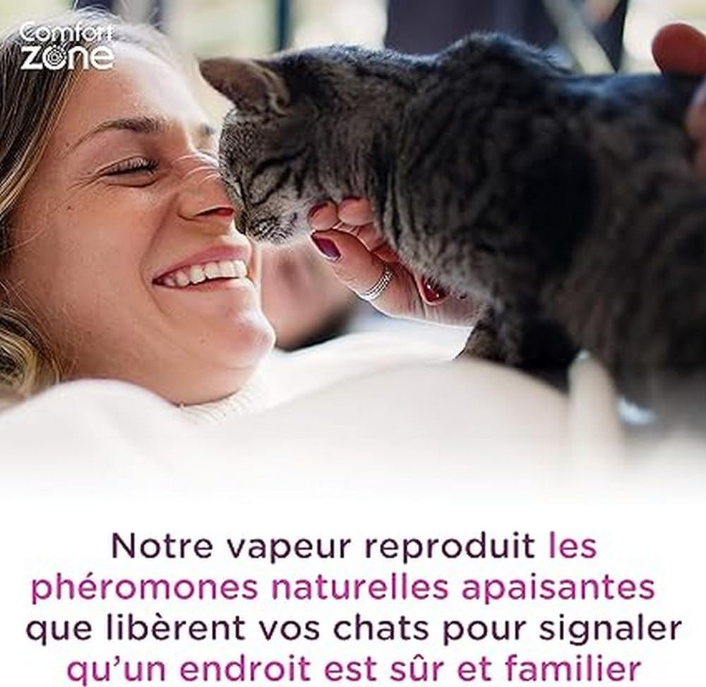 Eco Pack of 4 Refills for Comfort Zone Diffuser (120 Days) &ndash; Pheromones: Reduces Stress, Urinary Marking, Scratching and Other Problematic Behaviors. image number 2