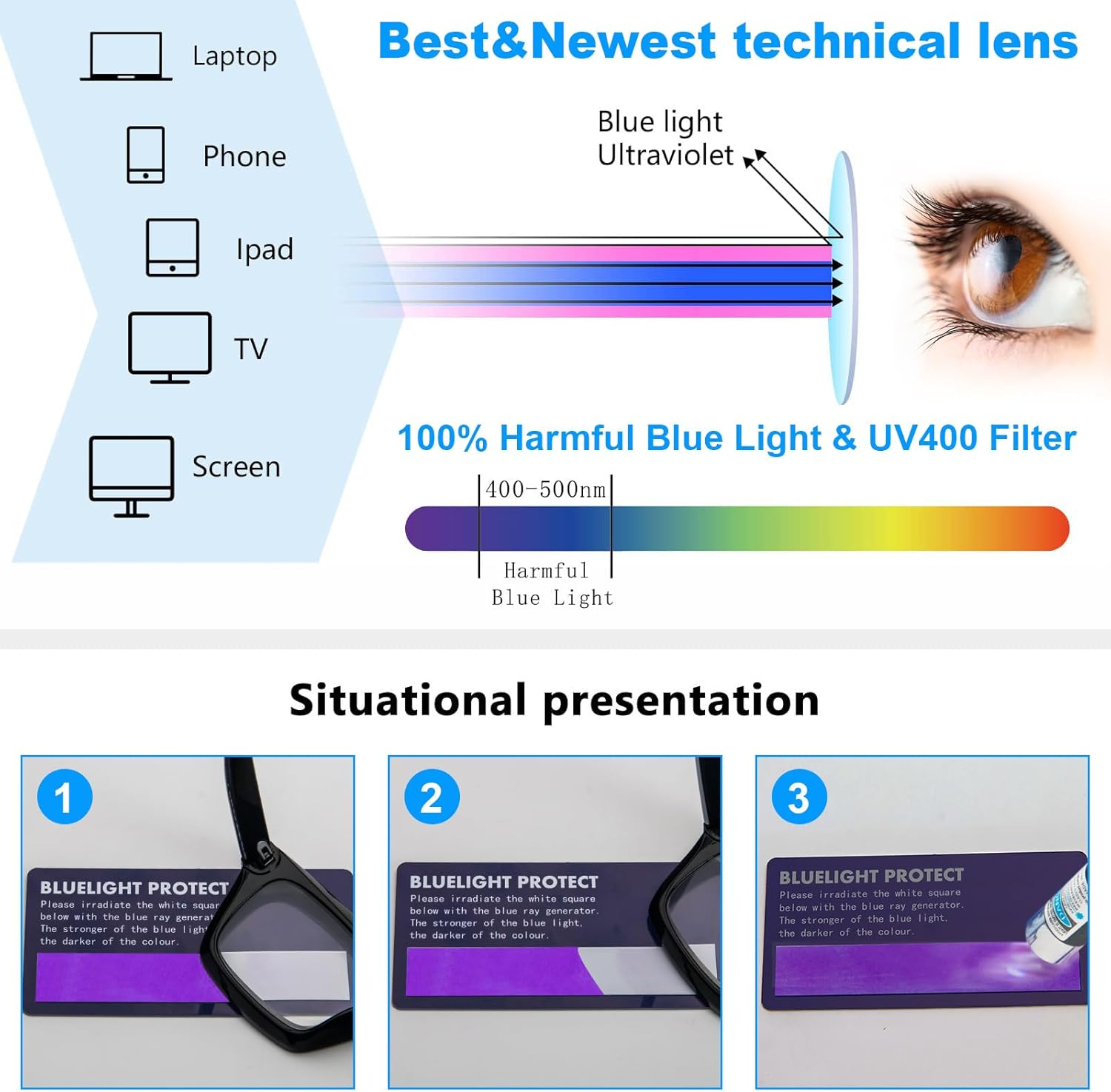 DXYXYO 3 Pack Retro Oversized Reading Glasses Men and Women Fashion Oprah Style Square Blue Light Blocking Computer Reader image number 1