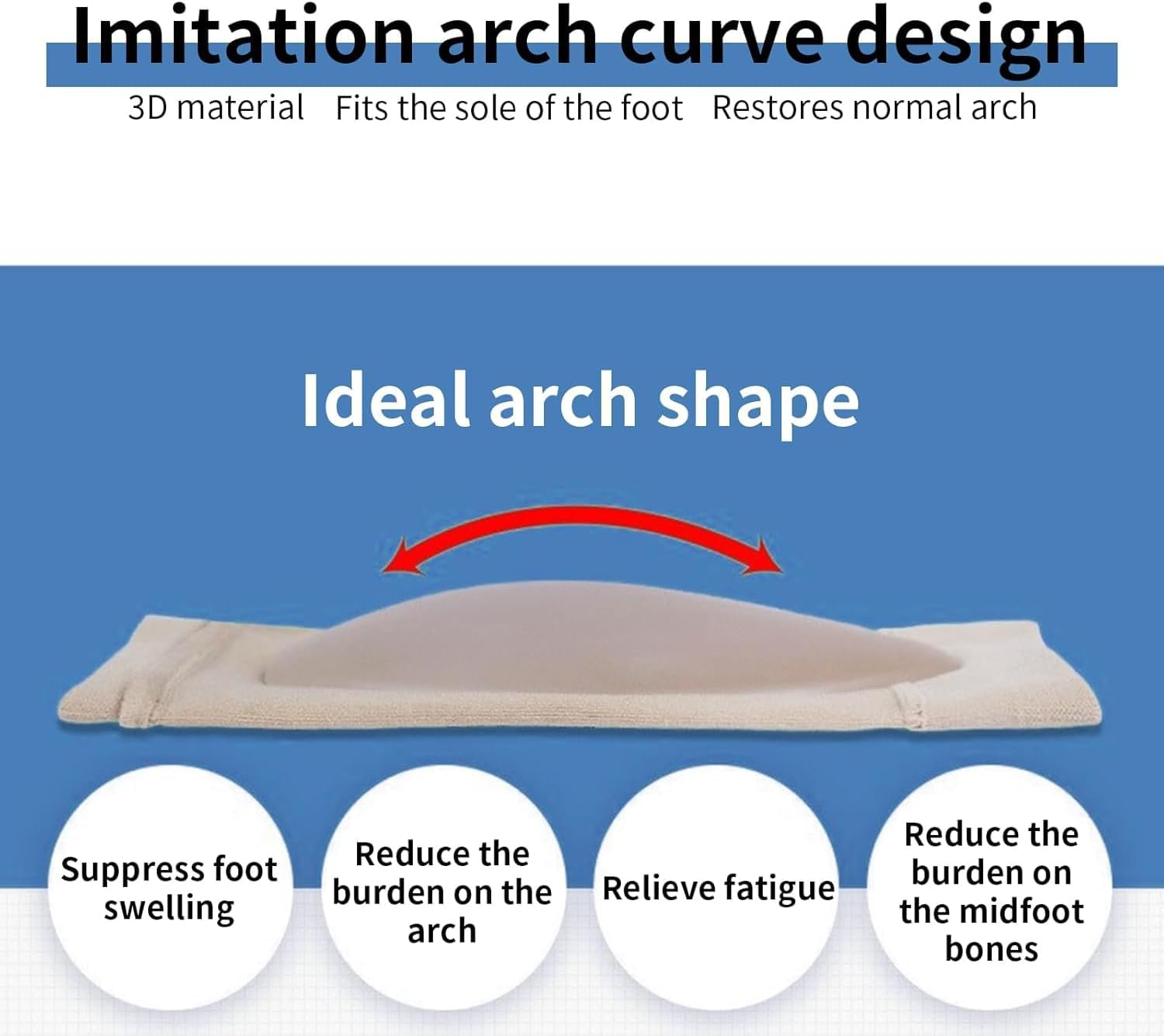 Arch Support (Black, One Size) image number 5