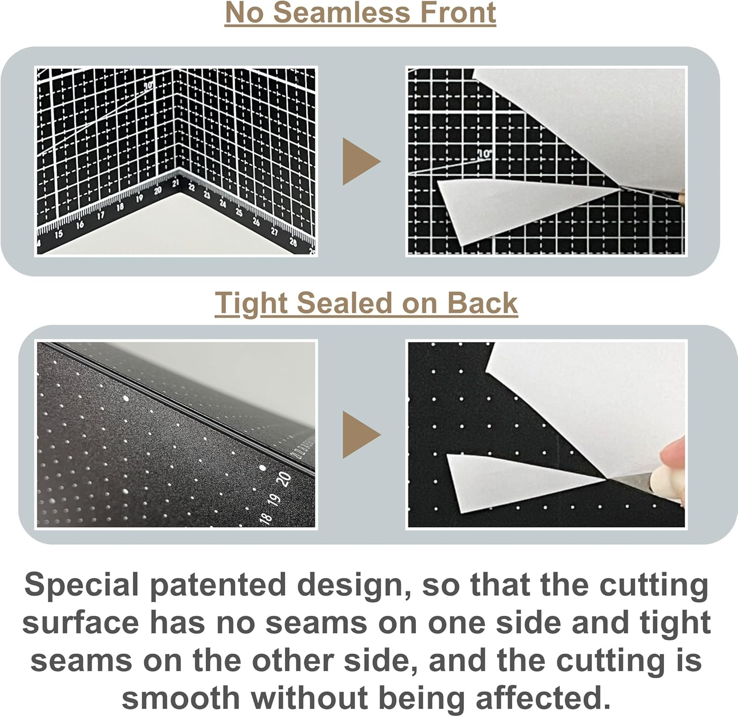 Imat Flip Cutting Mat Note A3, 45X30 Cm, Foldable, Ideal for Crafts, Paper Cutting, Hand-Drawn Illustrations, Creative Collages (Black)