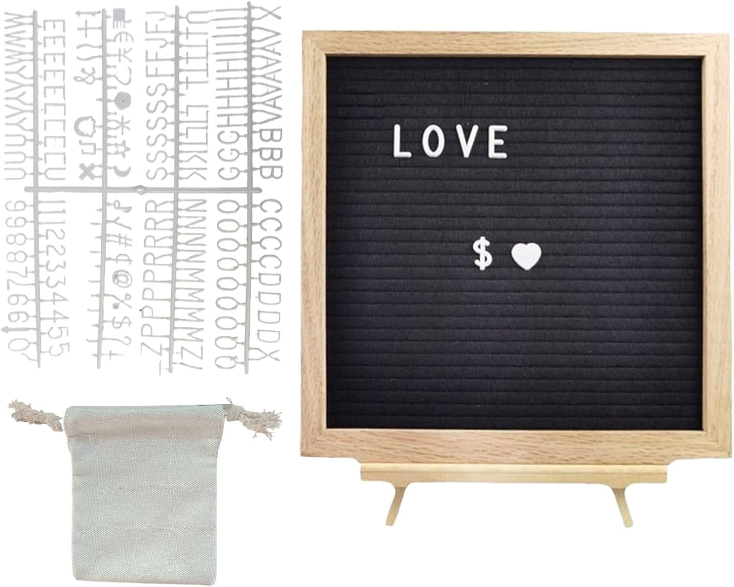 Letter Board | Wood Felt Announcement Letterboard,Changeable Rustic Message Board for School Classroom Baby Room Classroom Nursery Restaurant Barber Wedding image number 4