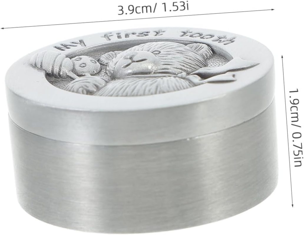 Baby Tooth Box First Tooth Holder Vintage Metal Keepsake Box for Newborns Trinket Organizer for Girls