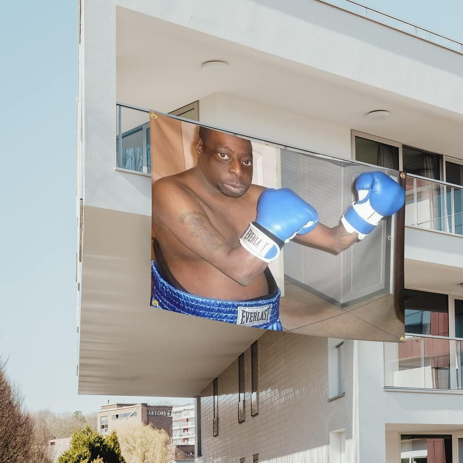 Boxing Green Lester Flag,150 * 90 Cm,Polyester Thickness, Fade Resistant, Brass Grommets, Canvas Header, Indoor/Outdoor, Beetlejuice Lester Green Boxing Flag for Room Man Cave Frat Wall image number 1