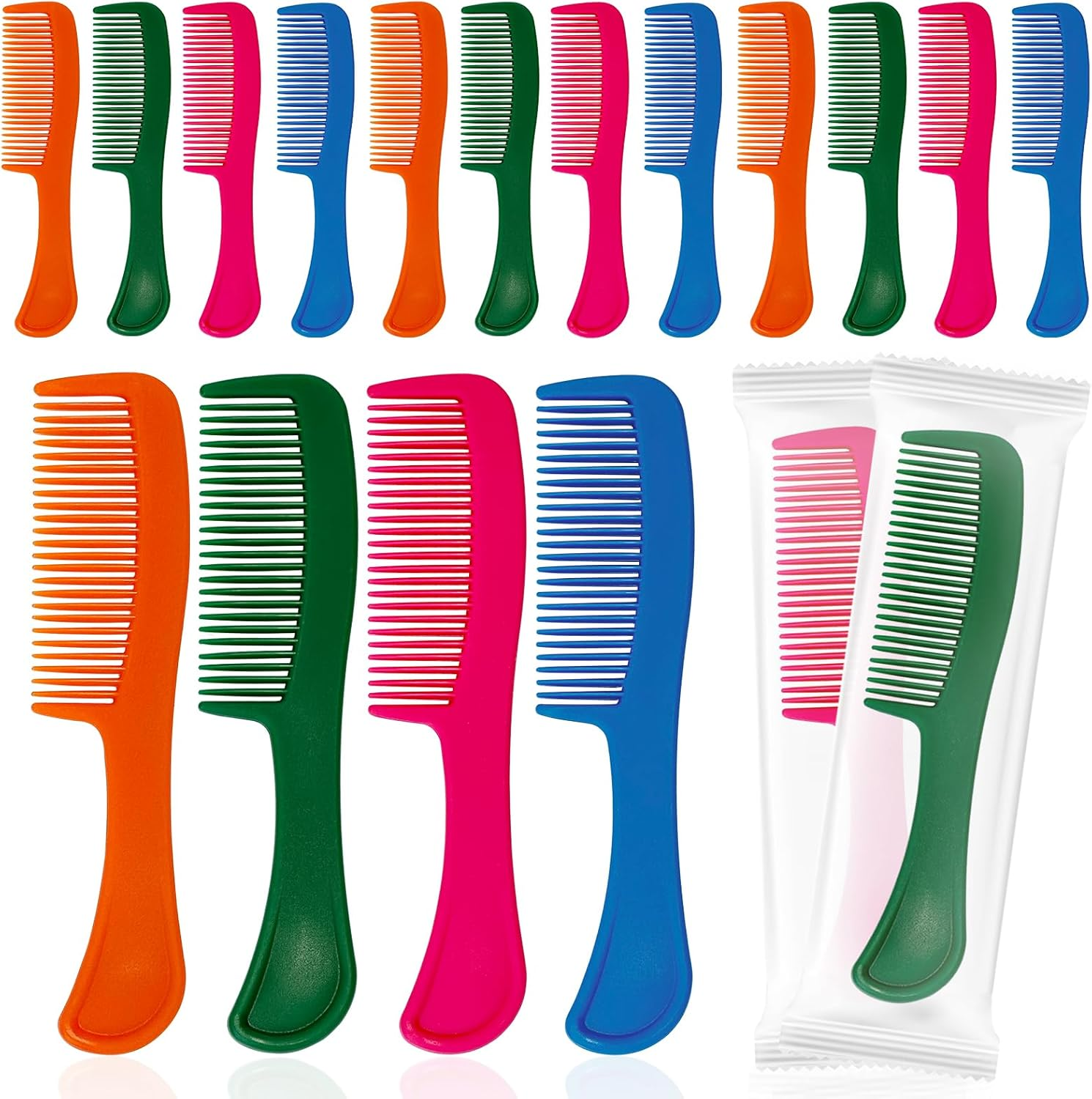 Combs in Bulk Individually Wrapped, 4 Color Pocket Hair Combs Set for Women, Men and Kids, Colorful Travel Comb Bulk for Airbnb Homeless Hotel Shelter Home Charity (5.9 Inch, Count, 10) image number 4