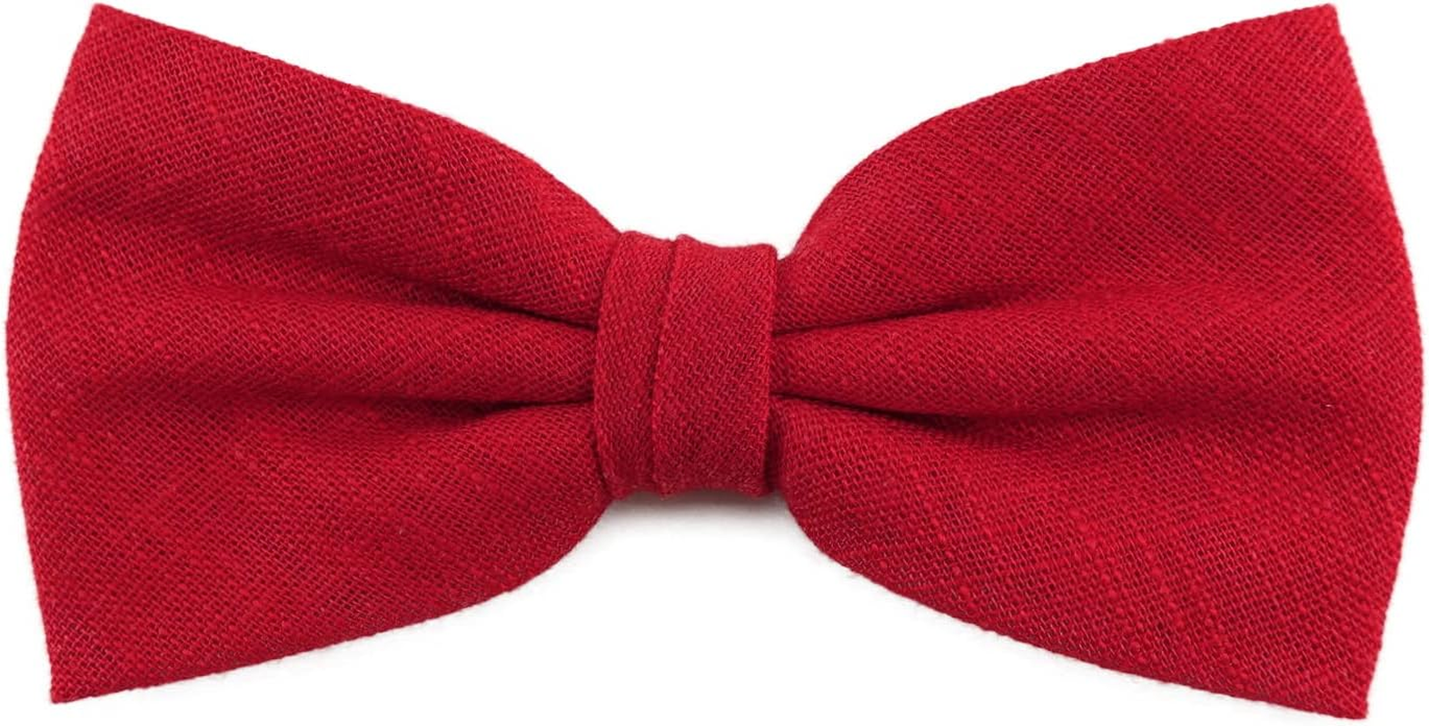 Tigertie Plain Bow Tie, Pre-Tied Bow, 100% Linen + Storage Box image number 2