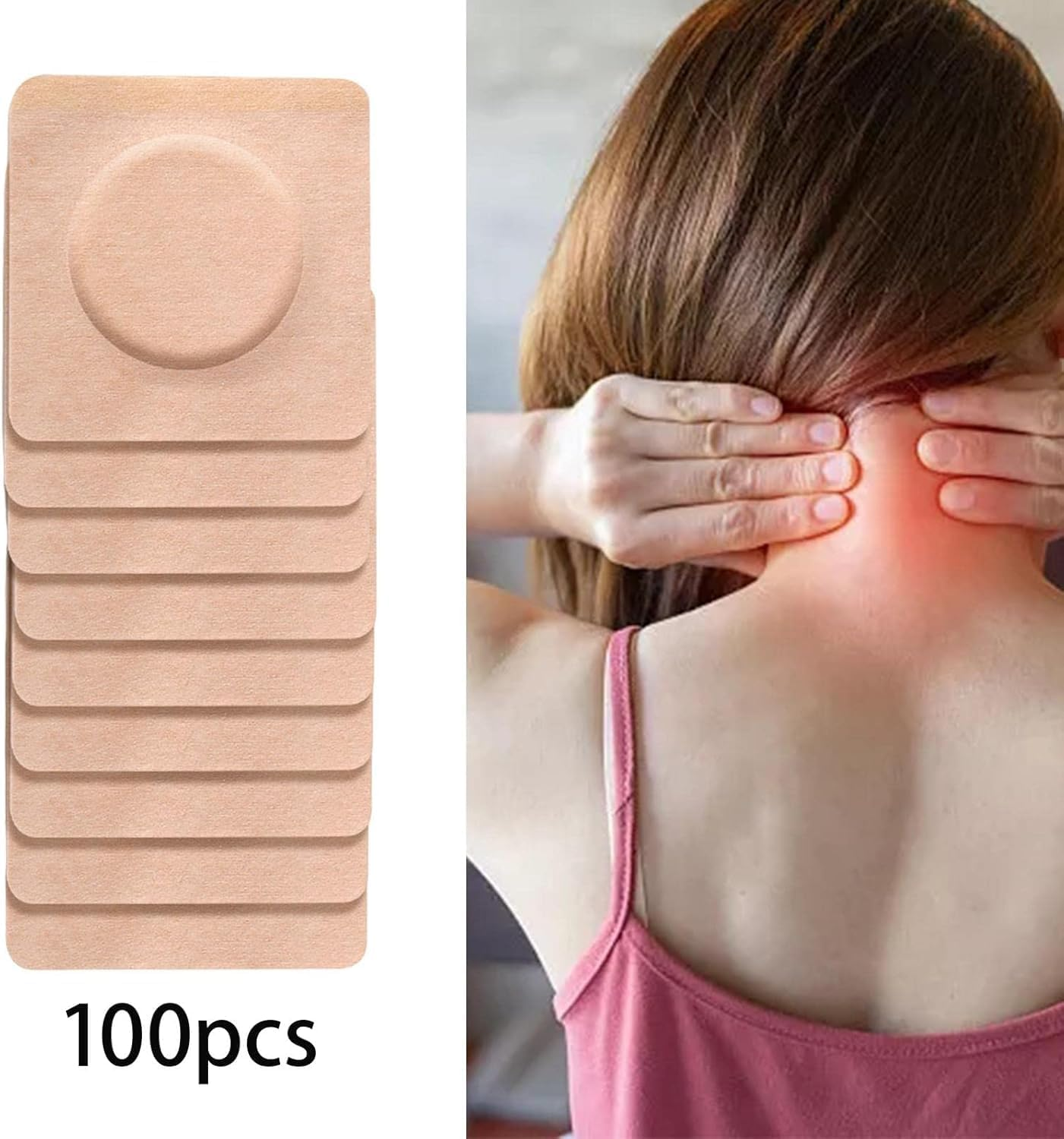 100Pcs Castor Oil Pack Wrap for Belly Button, 2 Inch Self Adhesive Castor Oil Wrap Pads, Organic Cotton Belly Button Patches, Highly Absorbent Belly Button Cover for Work Sleep (Without Oil) (100) image number 2