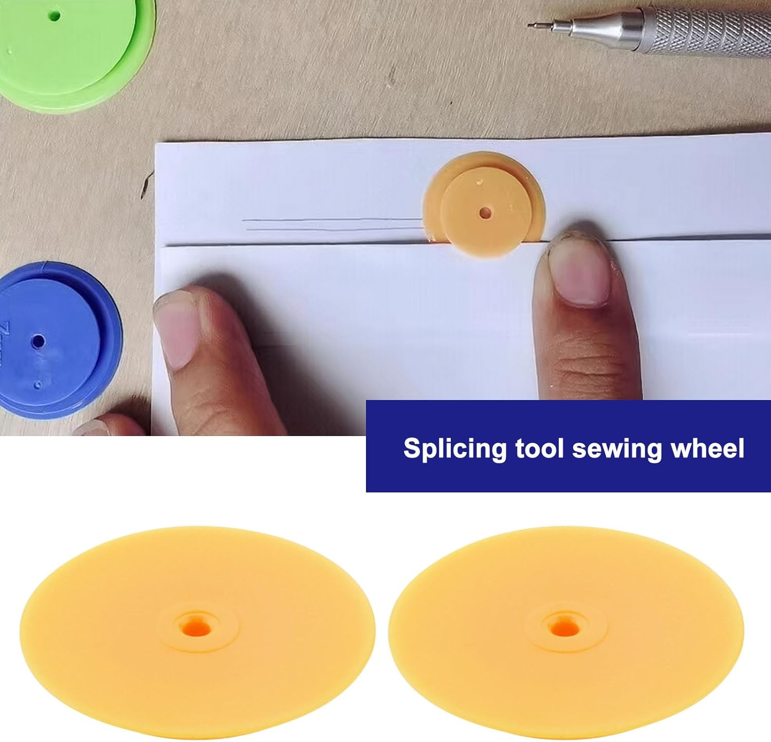 VGOL 8Pcs Seam Admission Marker Mix Size Sewing Wheel DIY Sewing Tracing Wheel for Sewing Machine Sewing Crafts DIY Embroidery (Random Color) image number 6