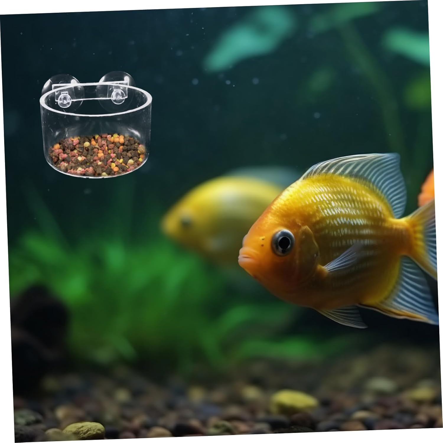 FUTUREORYY 4Pcs Aquarium Plant Holders Feeder Suction Cups for Hydroponic Aquatic Plants Space-Saving Fish Tank Decorations Safe for Pets Easy to Hang image number 2