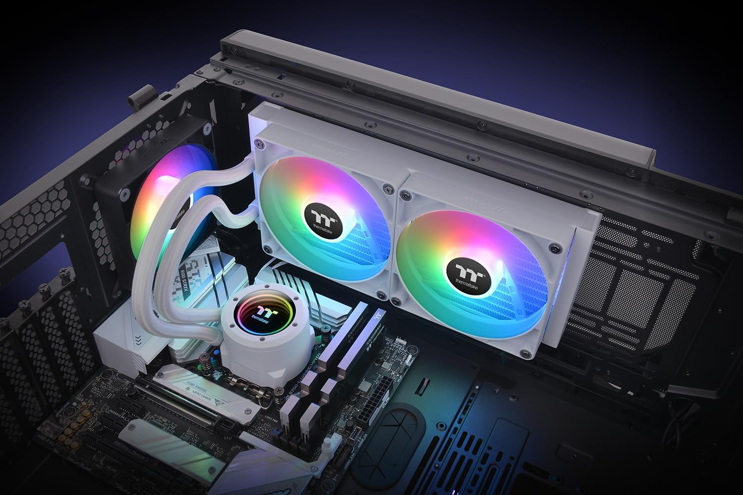 Thermaltake TH280 V2 ARGB Sync Edition AIO Liquid CPU Cooler Snow Edition, CL-W377-PL14SW-A image number 4