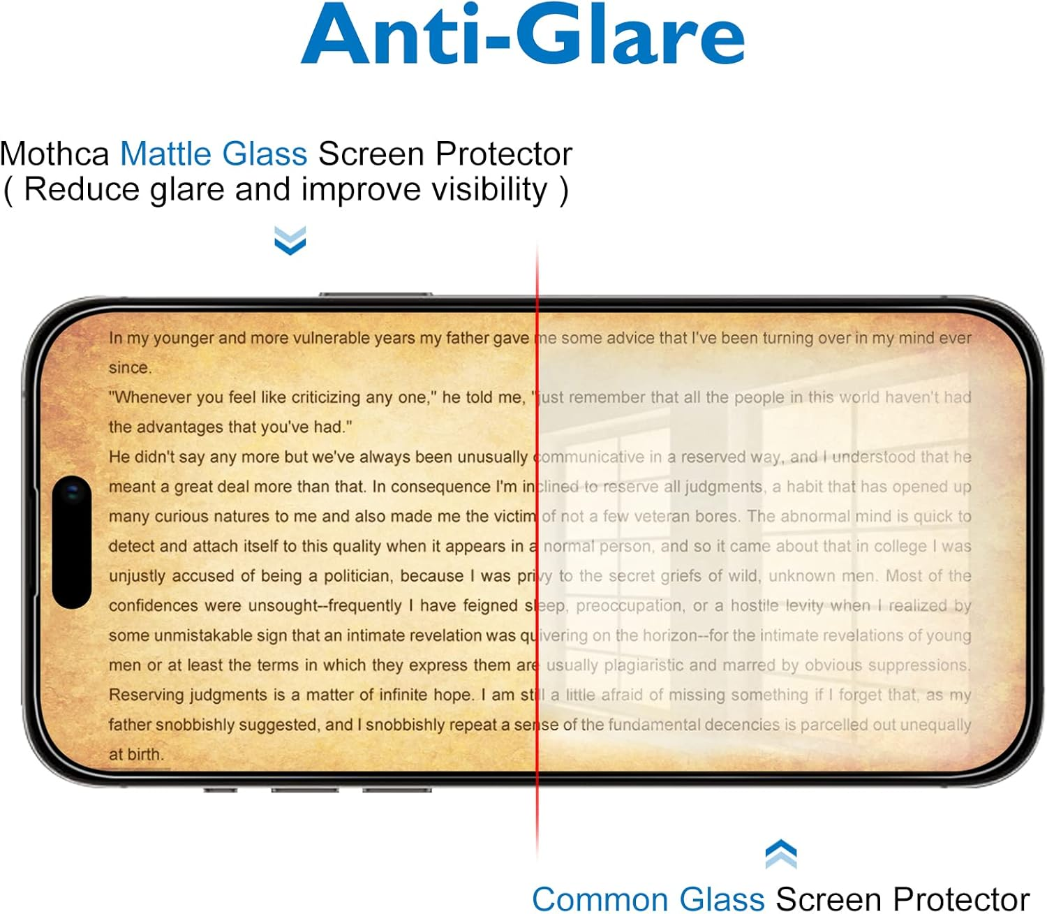 Mothca 2 Pack Matte Glass Screen Protector for Iphone 14 Pro Max [6.7 Inch] + 2 Pack Camera Lens Protector, Anti-Glare & Anti-Fingerprint Tempered Glass Film, Bubble Free Case Friendly Smooth as Silk image number 3