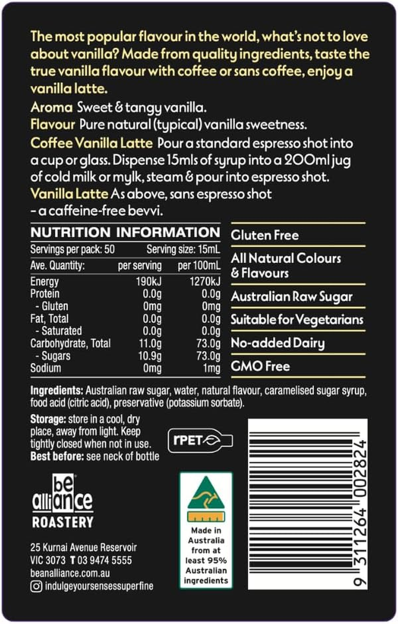 Indulge Your Senses Madagascan Vanilla Syrup 750Ml image number 3