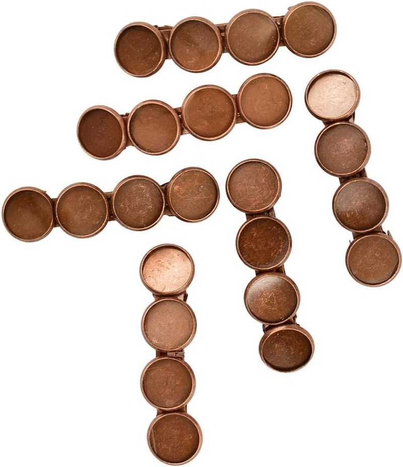 Eigell 6Pcs Copper 12Mm Cabochon Pin Hair Findings
