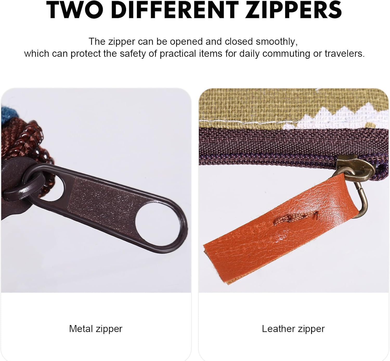 Baluue Canvas Cosmetic Bag, 4Pcs Small Makeup Bag, Cosmetic Bags with Zipper, 2.8" X 3.9" Portable Zip Bags, Multi-Function, Portable Zip Bags for Travel Toiletry Pouch image number 1