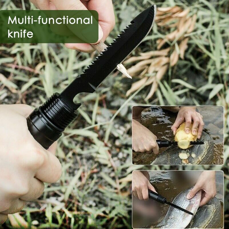 Leona Co Multi Purpose Survival Shovel, Military Foldable Camping Shovel Multitool, Tactical Shovel with Collapsible Spade for Trenching, Hiking, Car Emergency image number 6