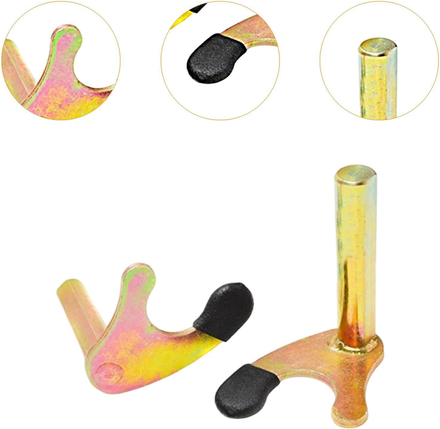 2X Wheels Lift Stand Hooks Support Rack Spare Parts Nonslip Iron Motorbike Accessories Stable for Paddock Lift Jack Stand image number 1