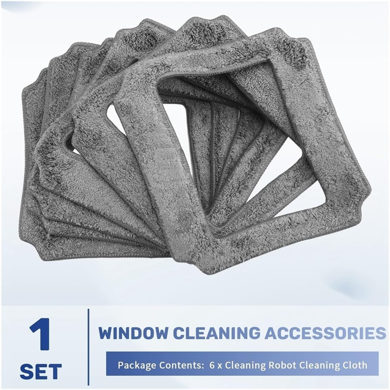 6Pcs Window Cleaning Robot Mop Cloth Cleaning Rag Towel Dust Cloth Cleaning Cloth for Yw710 image number 1