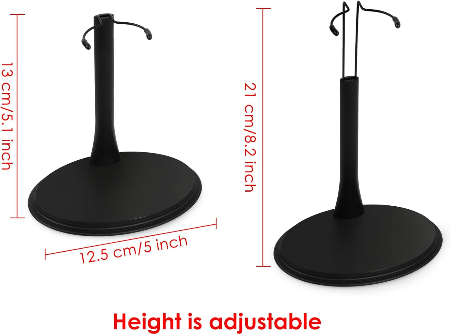 Ds. Distinctive Style 1/6 Scale Action Figure Display Stand 1 Set (U and C Clips) for 12 Inch Action Figure, Adjustable Height (5 to 8 Inches) image number 1
