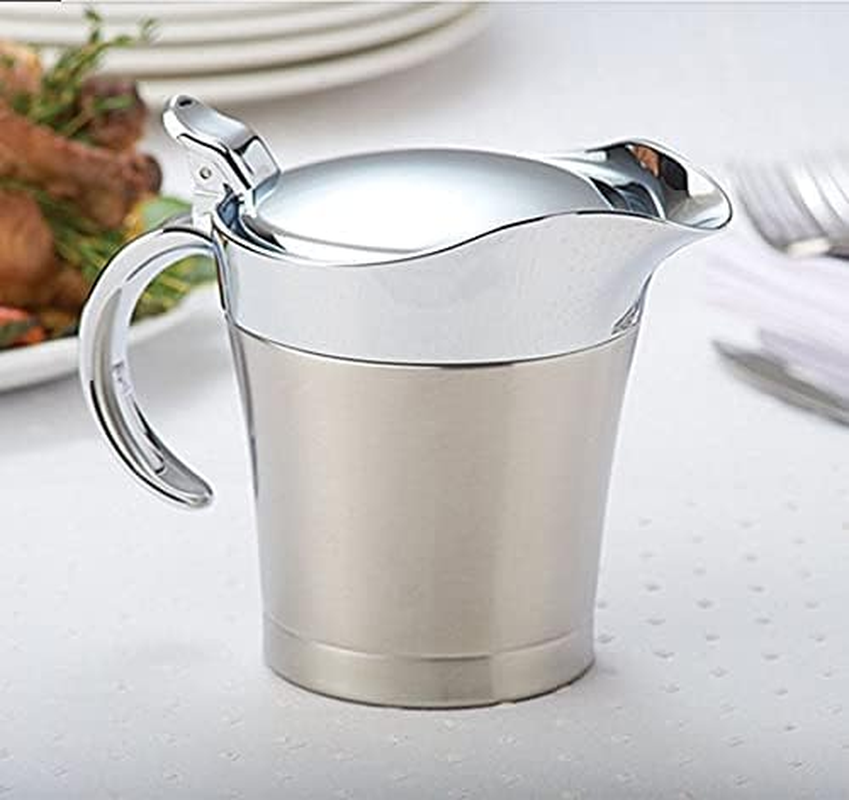 450Ml Gravy Boat Stainless Steel Body &ndash; Double Insulated Jug Ideal for Gravy, Custard & Cream image number 2
