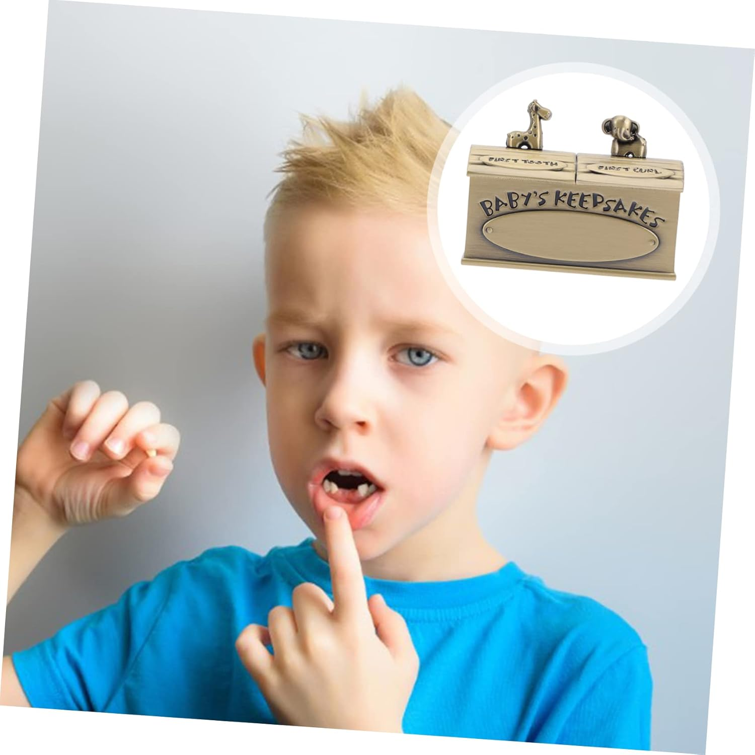 ERINGOGO Teeth Storage Box Tooth Cases Keepsake Organizers and Display for Shower image number 2