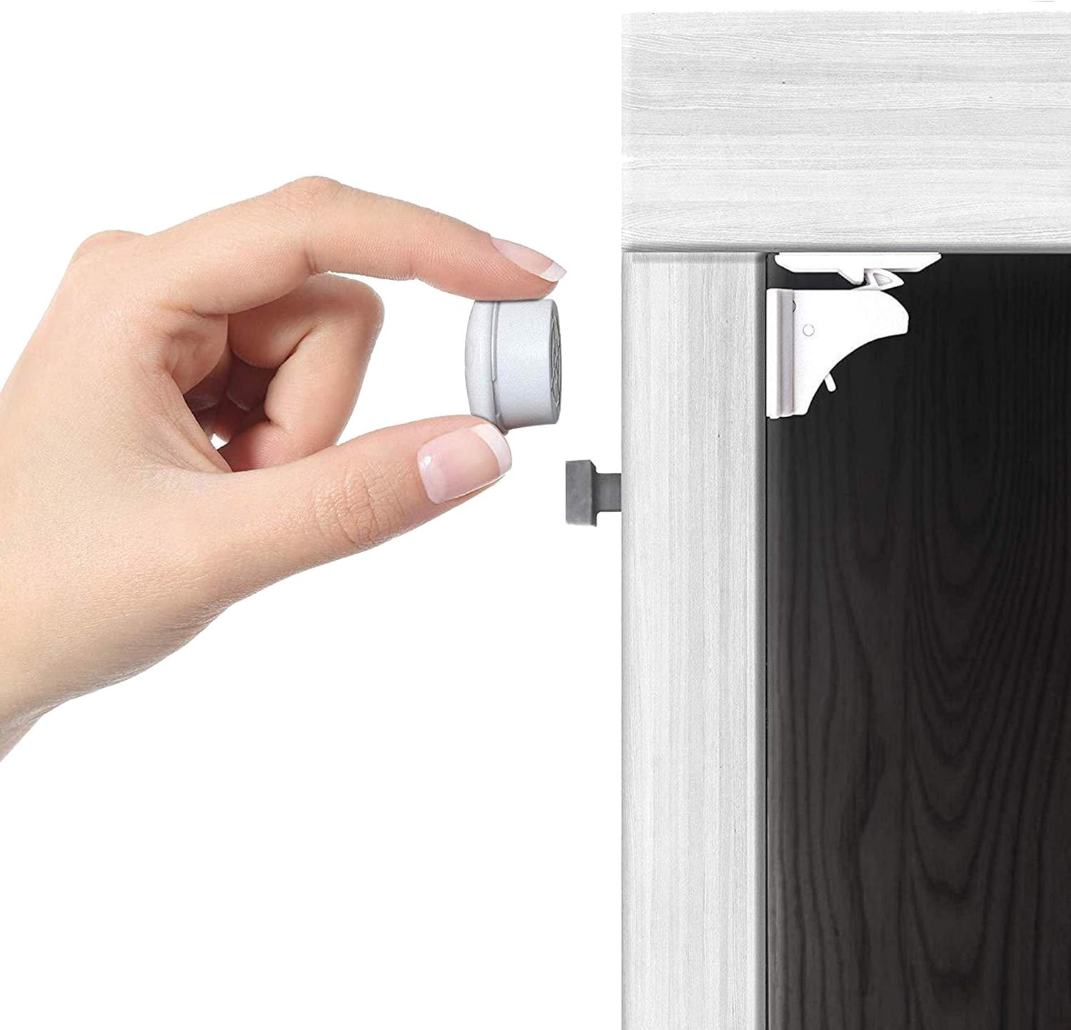 Magnetic Cabinet Locks - Child Safety Locks | Baby Proofing Cabinets System (4 Locks + 1 Key)