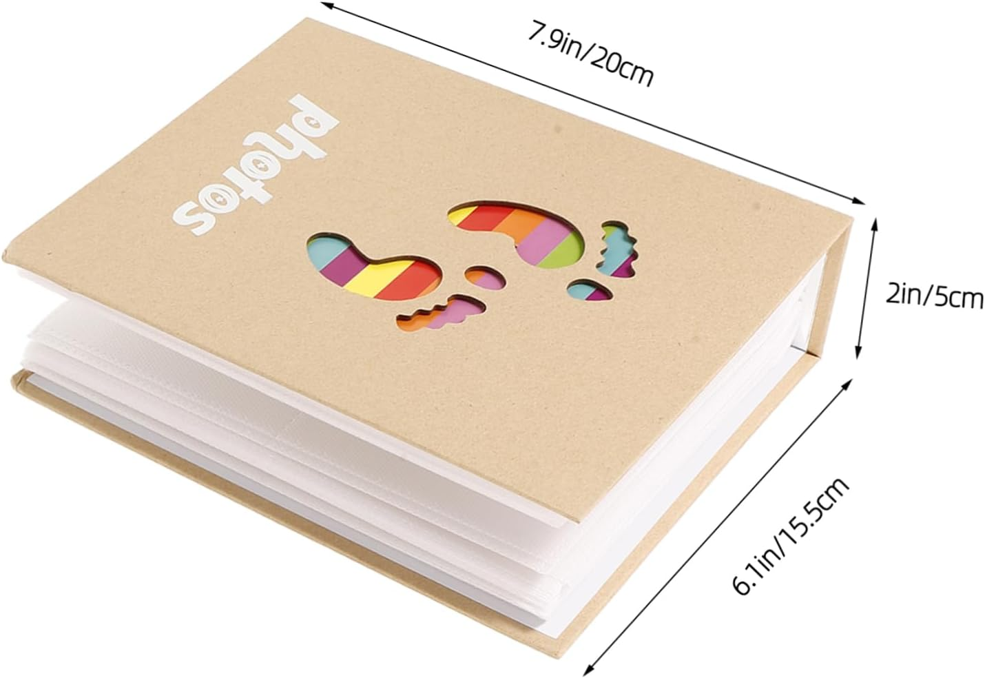 2Pcs Cute Photo Album Keepsake with Giraffe for Storing Photos Cards and Small Keepsakes for Family Friends and Special Occasions image number 1