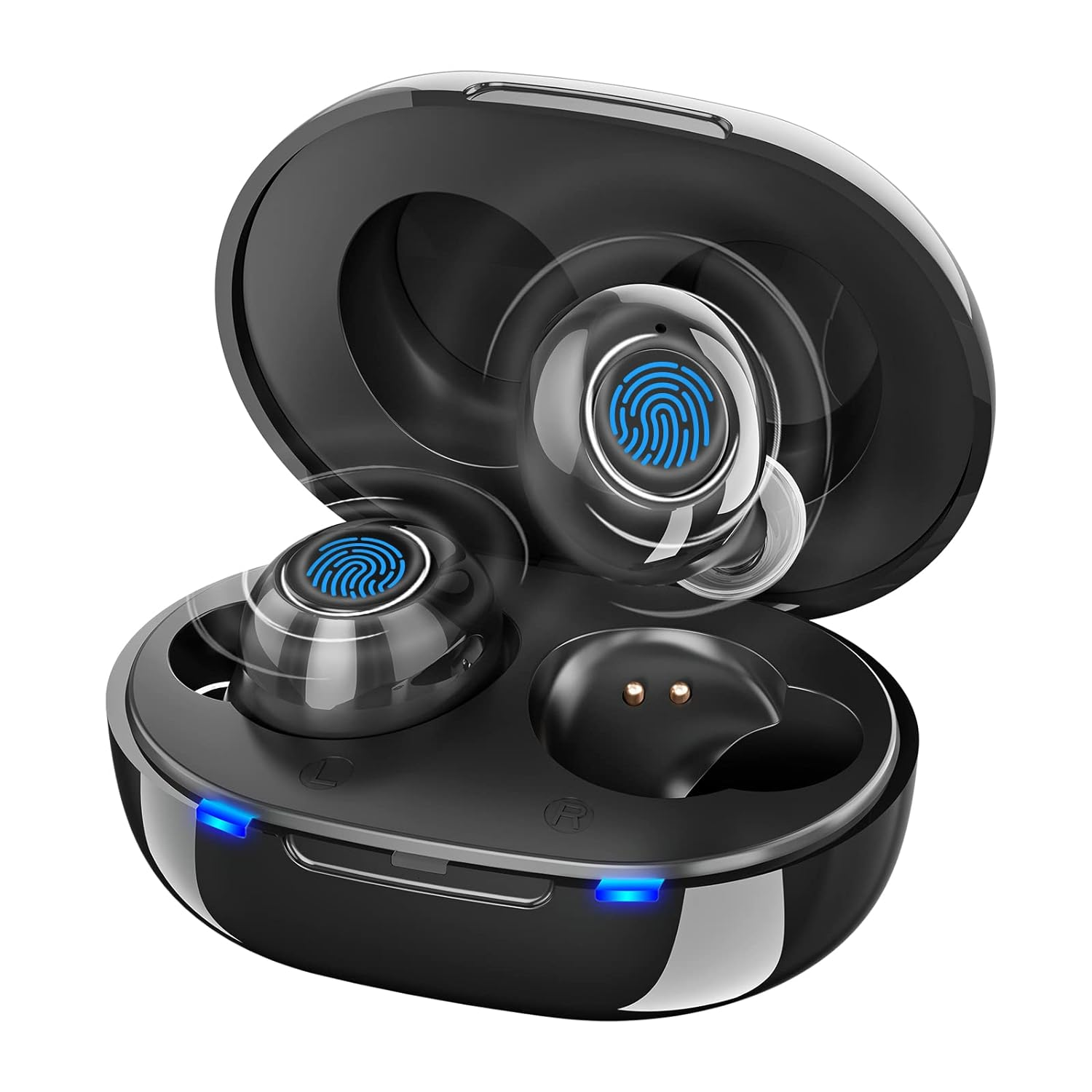 JINGHAO Hearing Amplifiers Aids Rechargeable with USB Charger Case Sound Amplifier Pair for Seniors, in the Ear Hearing Assis, Looks like Earbuds, Black image number 6