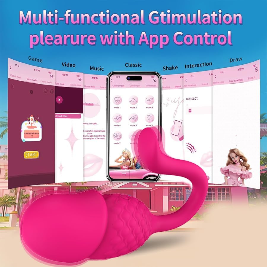 CTFIVING Sex Toy, APP Remote Control Wearable Rose Vibrator, Sex Toys for Couples with Countless Customizable Vibration Modes, Long Distance G-Spot Wearable Adult Toys for Women image number 4