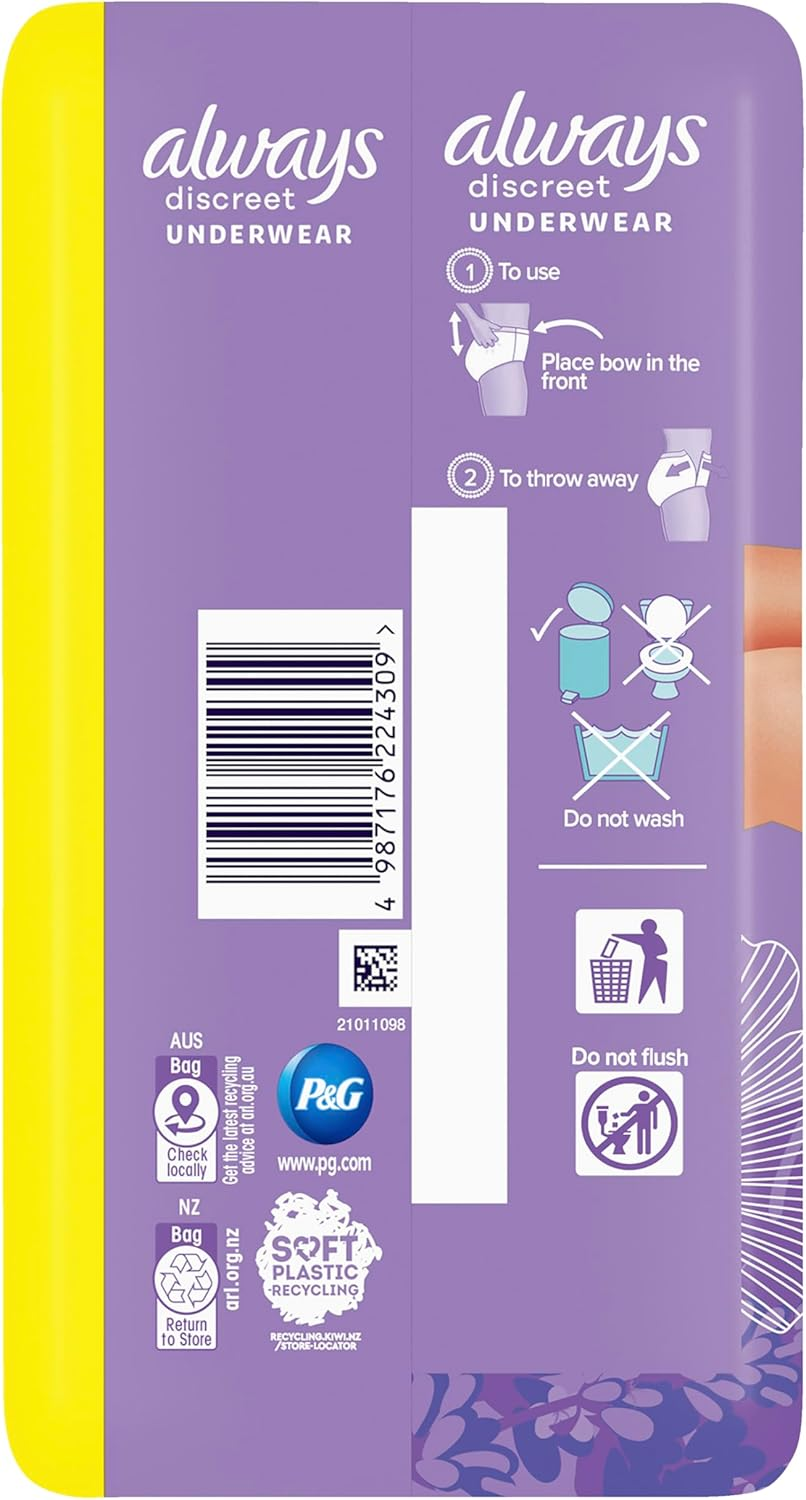 Always Discreet Underwear Night Pants, Large 16 image number 3