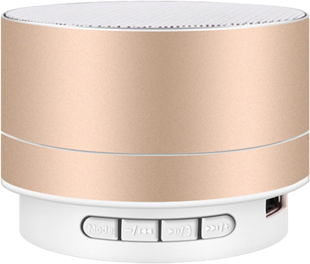 Oimzzr BT Speaker with 7-Color Lights Small Wirel Speaker Portable USB Rechargeable Speaker for Travel S Home Office Gold image number 2