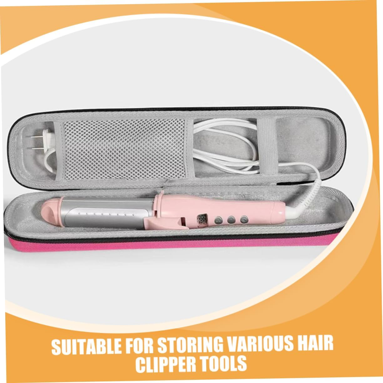 DONFAMDS Heat Resistant Hair Tool Travel Case for Curling Iron and Straightener Portable Organizer Bag for Hair Accessories Lightweight Pouch for Home and Travel Use image number 4