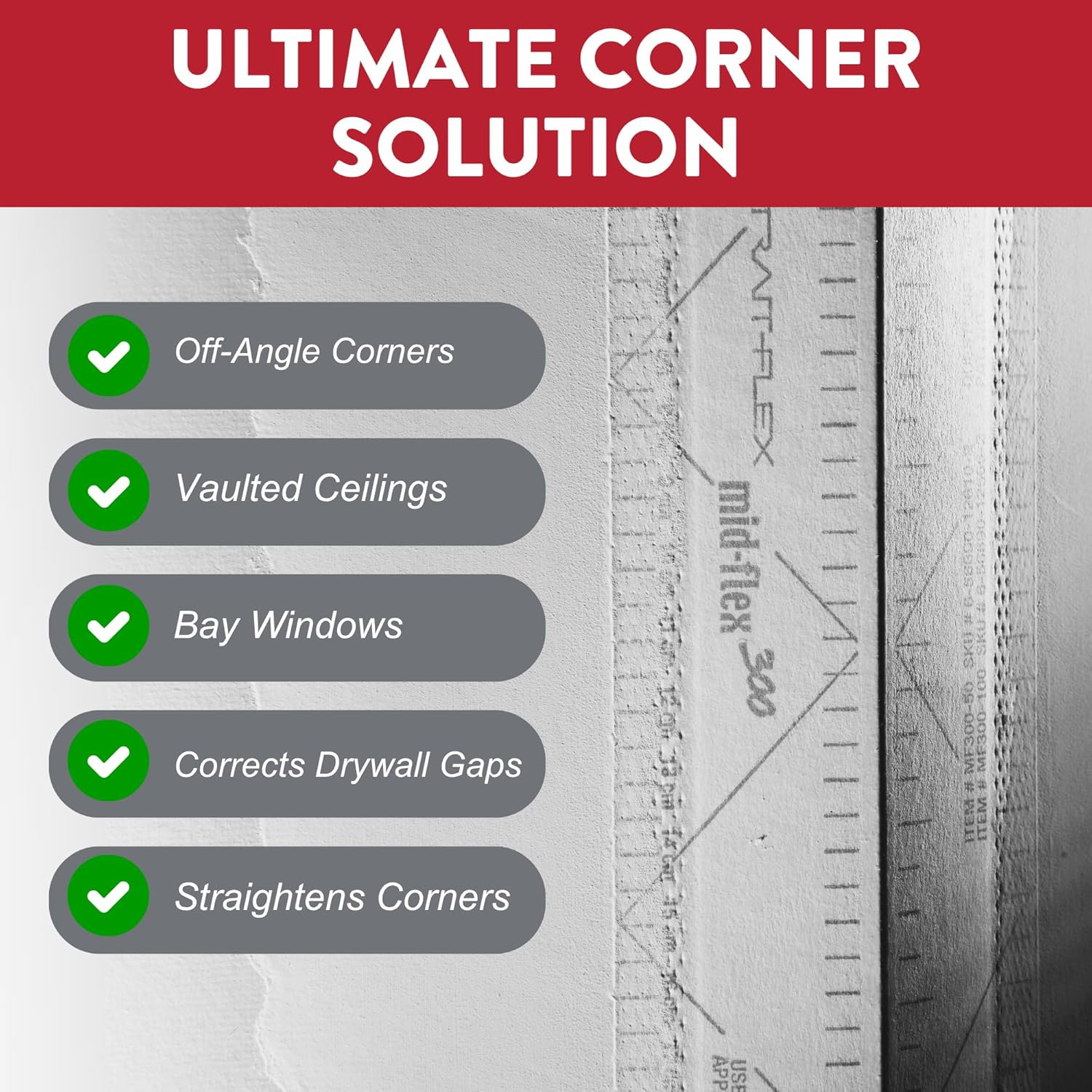 Mid-Flex 300 - Flexible Paper Corner Bead image number 3