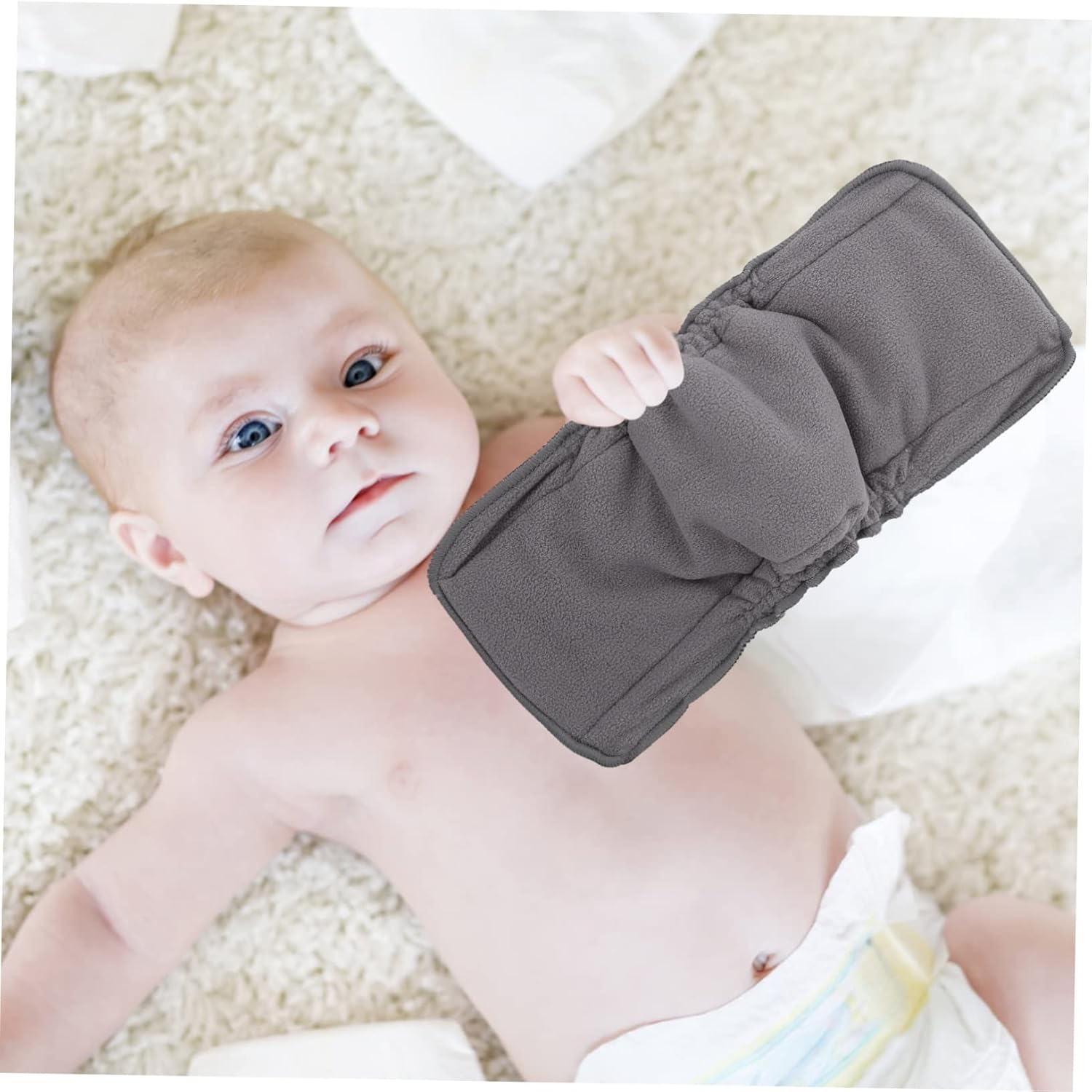 ERINGOGO 3Pcs Washable Diapers Reusable Cloth Diaper Inserts Leak Protection Super Absorbing image number 4