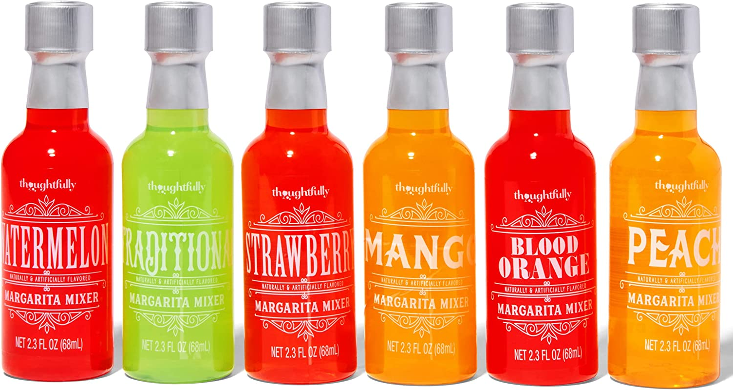 Thoughtfully Cocktails, Margarita Cocktail Mixer Set, Includes 7 Unique Margarita Flavors: Watermelon, Strawberry, Mango, Blood Orange, Peach, Pomegranate and Traditional (Contains NO Alcohol) image number 5