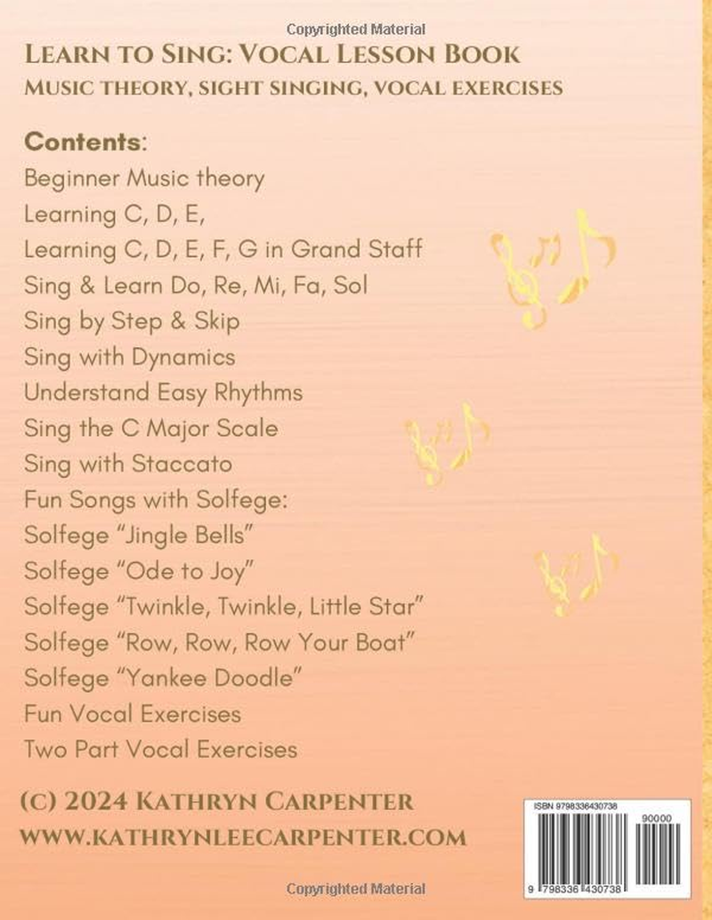 The Early Beginner Vocal Lesson Book: Learn to Sing (Primer)