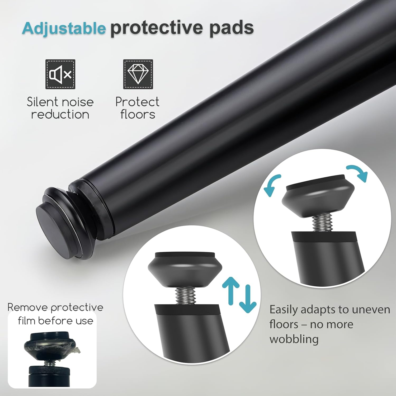 Sunvfafa Furniture Legs Heavy Duty 15.5Cm | 6 Inch, Replacement Cabinet Legs for Furniture Set of 4, Matte Black Metal Legs for Cube Storage, Mid Century Modern Short Dresser Feet for Nightstand image number 2