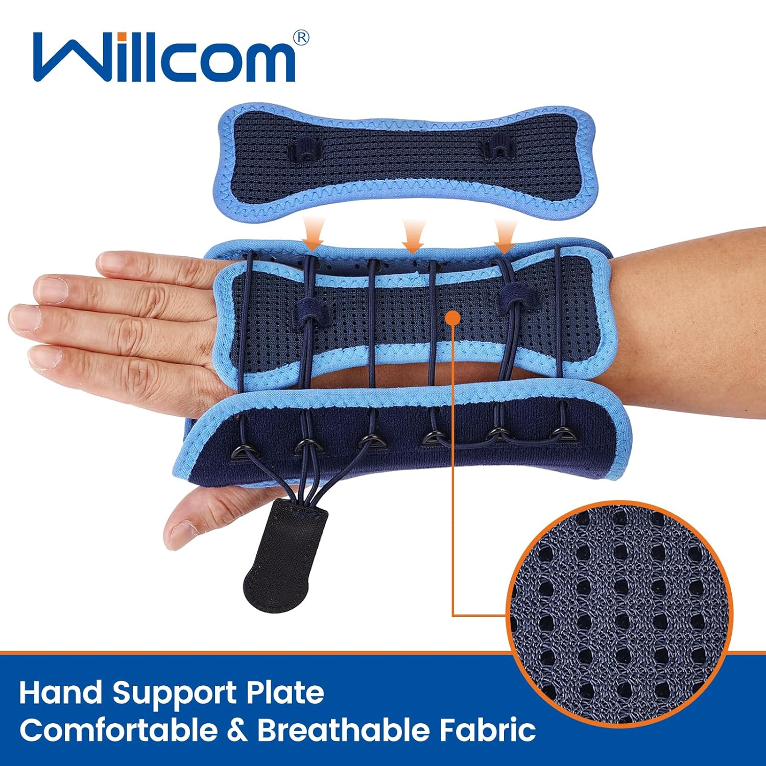 Willcom Quick Wrap Wrist Brace for Carpal Tunnel Syndrome, Night Sleep Support, Hand Splint for Arthritis Pain, Sprain, Sports Injuries(Right-Medium,6-8.5 Inch) image number 6