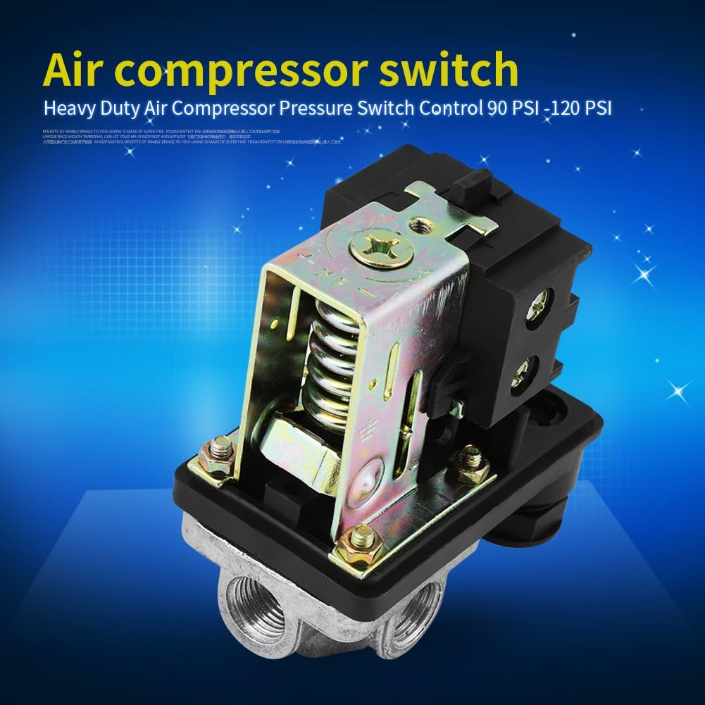 240V 16A Four Port Air Compressor Pressure Switch Control 90-120PSI, Easy Install, Long Lifespan with Compressor Switch Control, Four Female Air Inlet Port image number 2