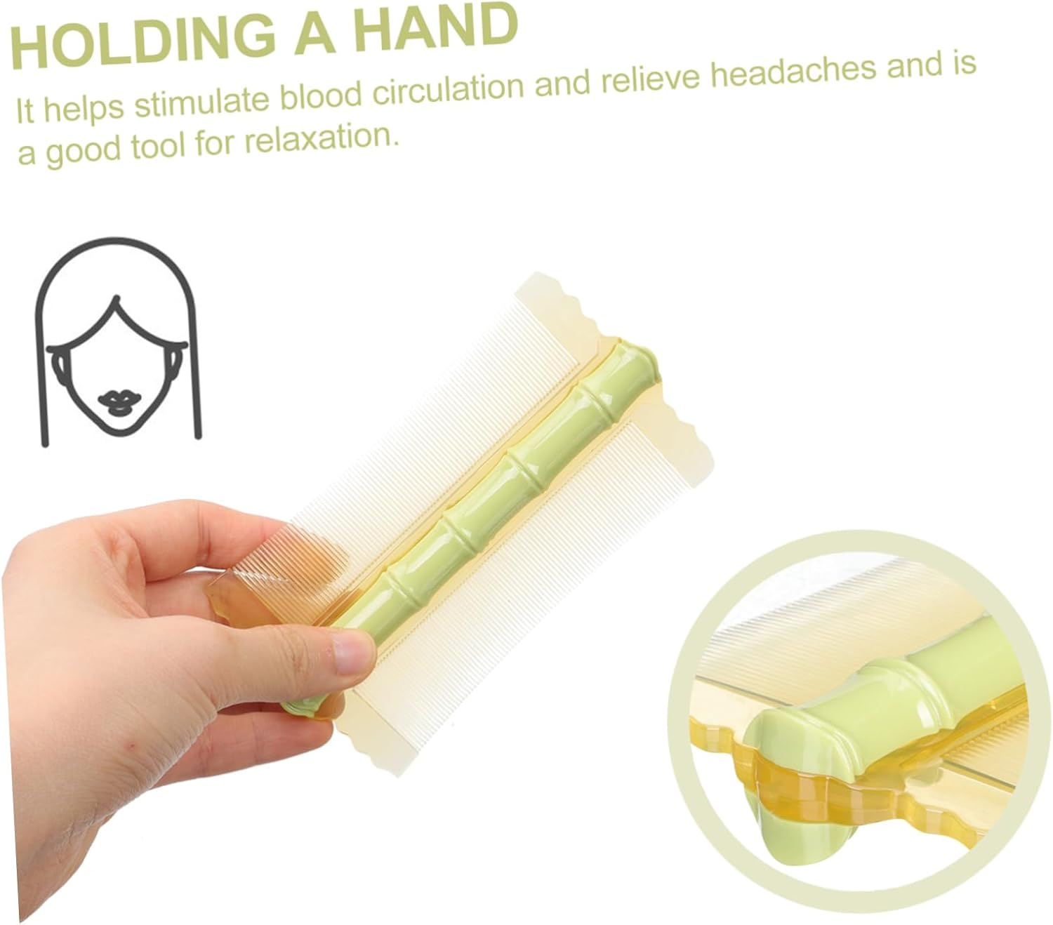 10Pcs Plastic Grate Comb Fine Tooth Comb Double Sided Hair Scalp Massager Portable Hair for Adults image number 1