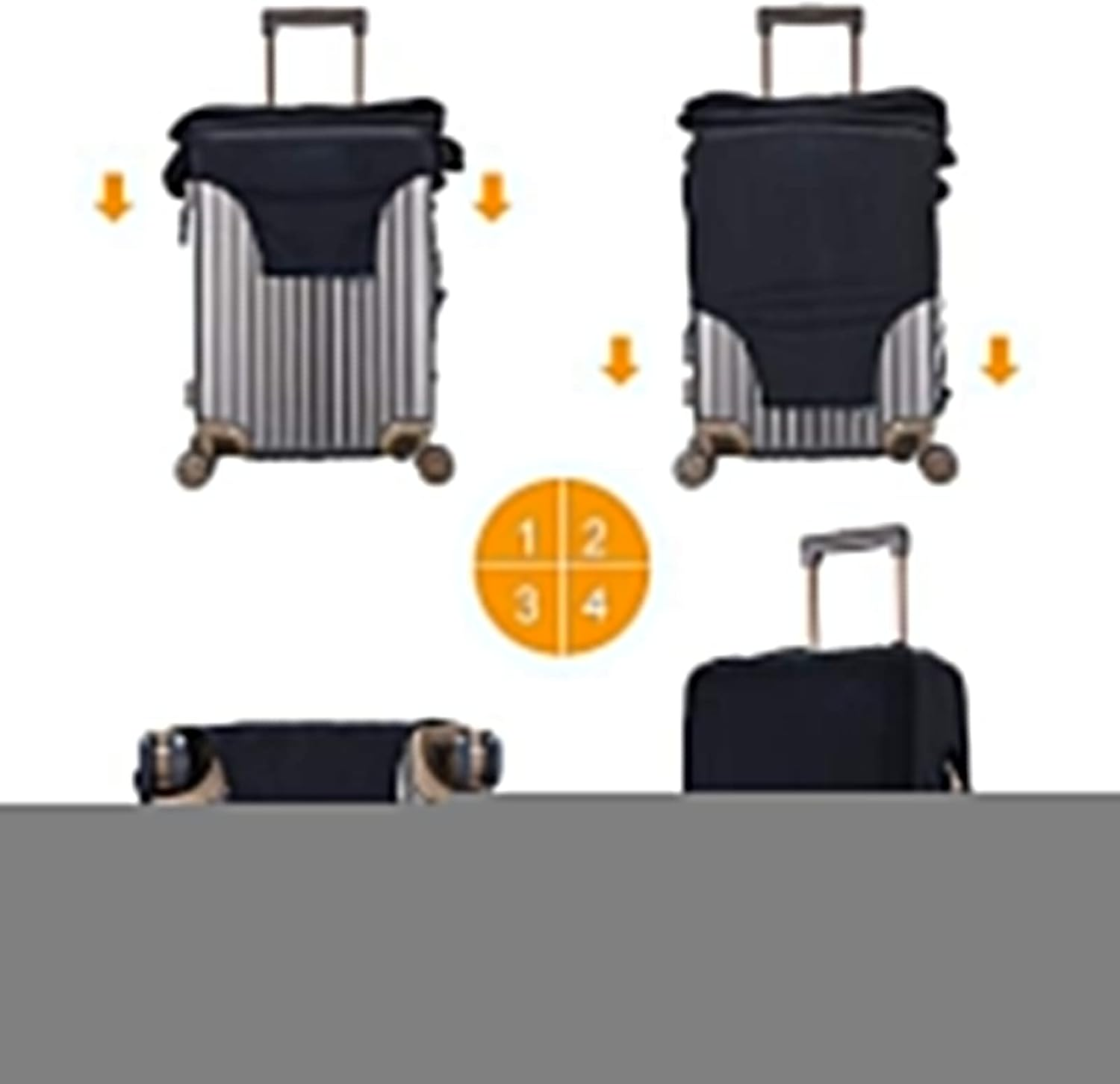 Obabo Butterfly Purple Travel Luggage Cover,Washable Suitcase Cover Protector Anti-Scratch Suitcase Cover Fits 18-32 In, Racoons, X-Large image number 3