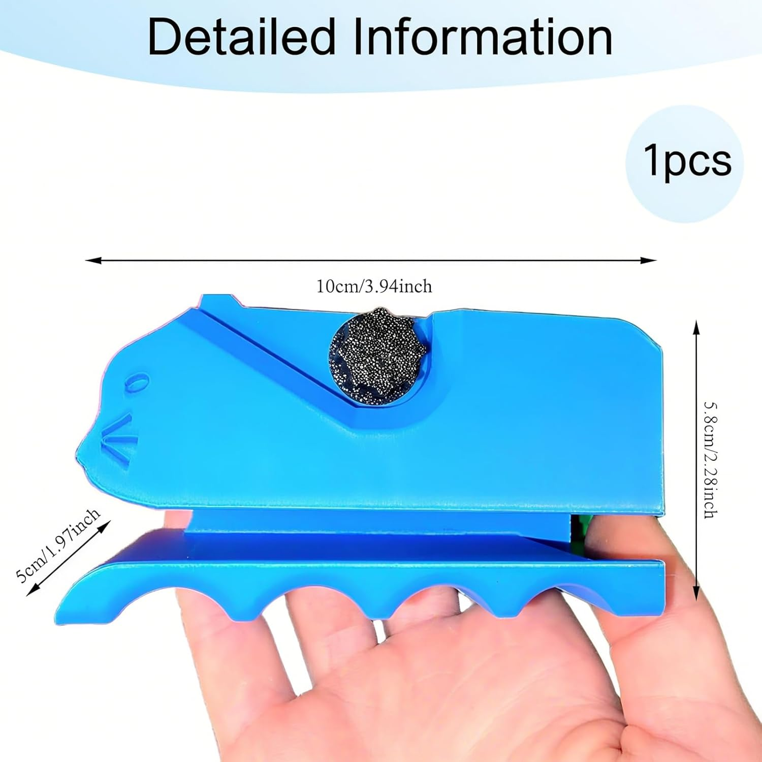 Handheld Cardboard Cutter for Cat Scratchers | 3D Printed Kitten Shaped Cutting Tool | Eco-Friendly DIY Cardboard Strip Cutter Machine | Portable & Durable for Cat Lovers (Blue) image number 4