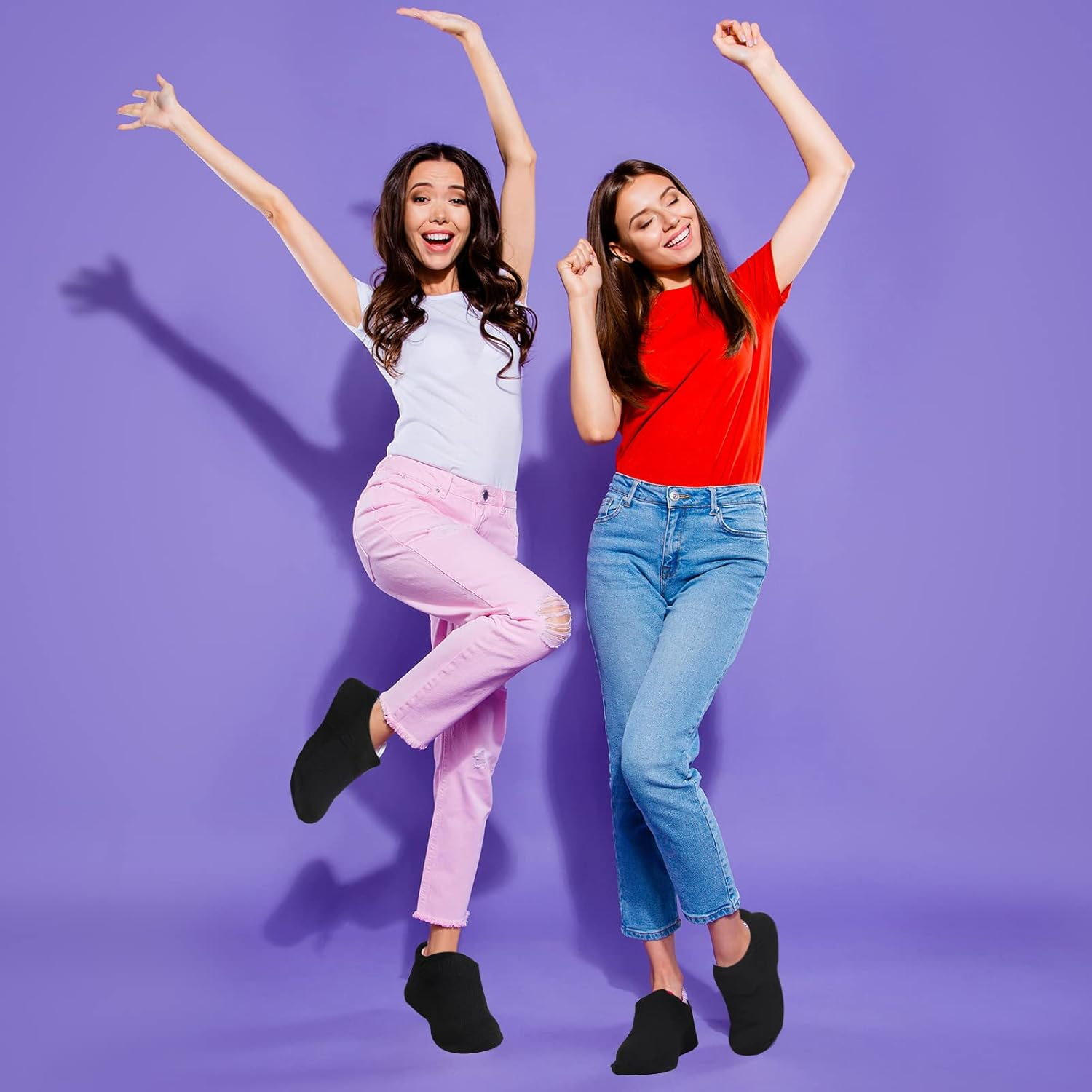 Handepo Dance Shoe Covers Sports Socks for Carpet Floors Women'S Yoga Socks for Dancing Ballet Outdoors image number 3