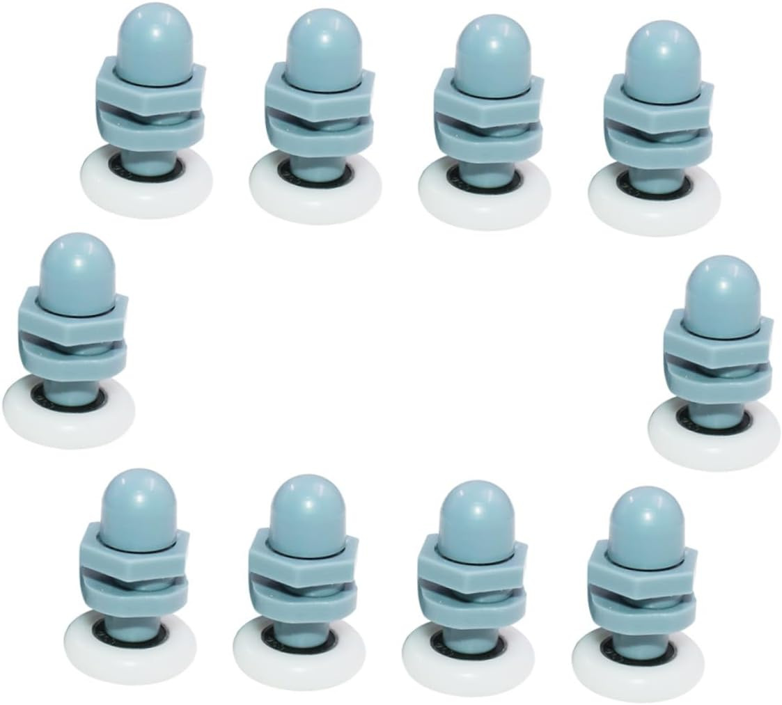WHAMVOX 25Mm Arc Glass Shower Door Sliding Roller Wheels 12Pcs Sturdy Door Pulley System for Easy Installation in Bathrooms