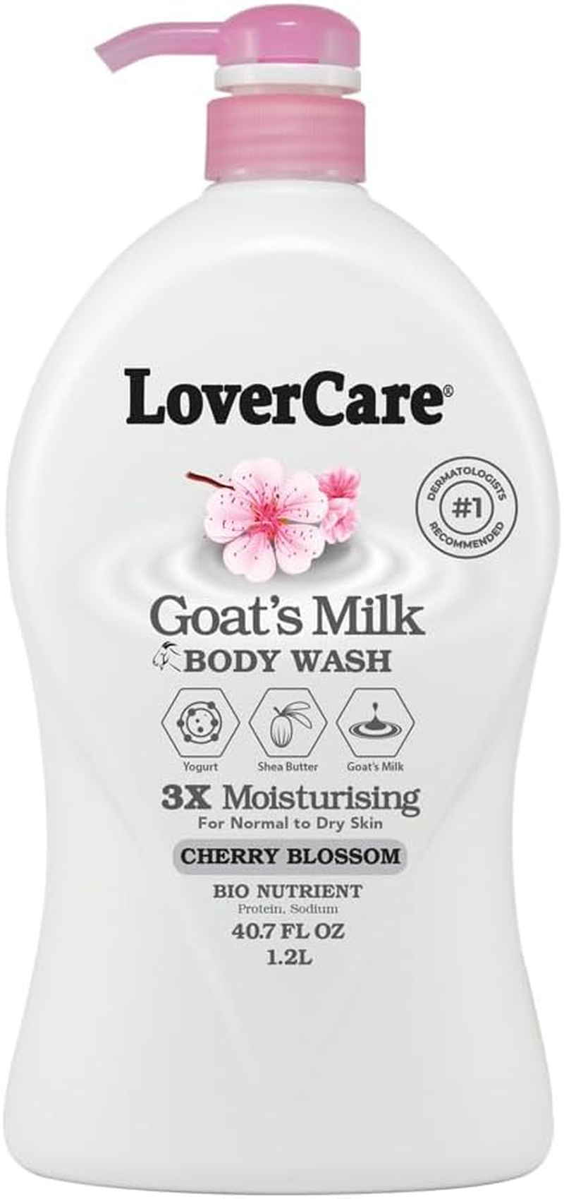 Pack of 2-Lovercare Goat'S Milk Body Wash 1200Ml CHERRY BLOSSOM